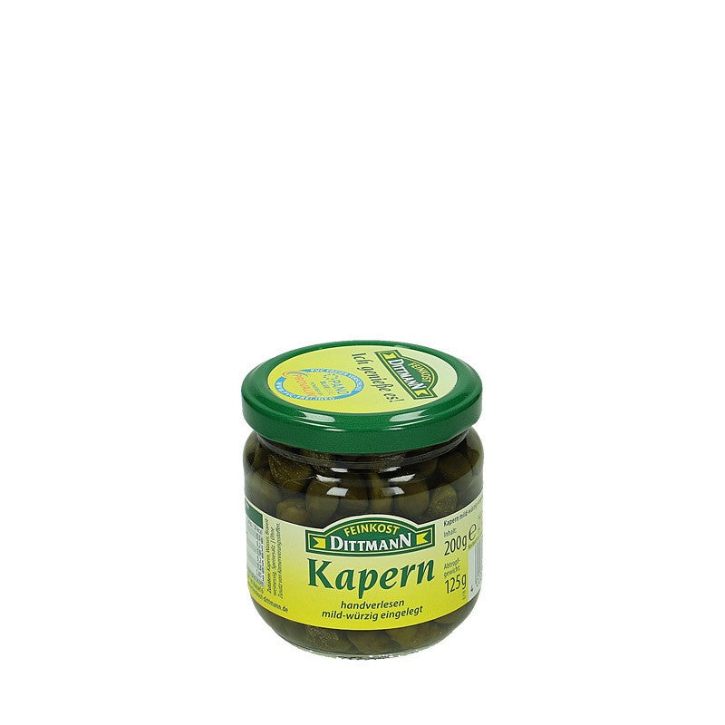 Dittmann Kapern handverlesen mild-würzig eingelegt 212ml Glas, 125g