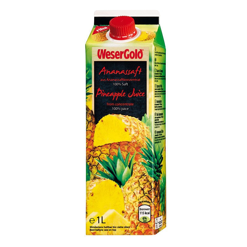 Weser Gold Ananassaft 100% 1L