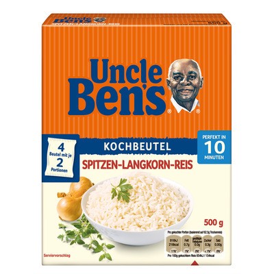 Uncle Ben's Spitzen Langkorn Reis im Kochbeutel 500g