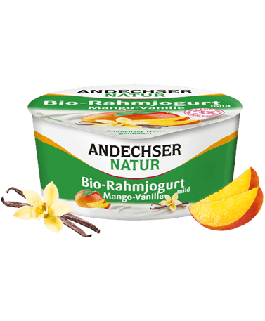 Andechser Rahmjogurt Mango-Vanille 10% 150g