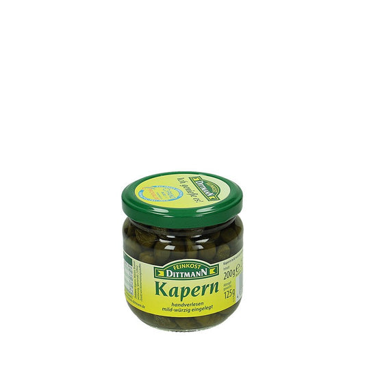Dittmann Kapern handverlesen mild-würzig eingelegt 212ml Glas, 125g