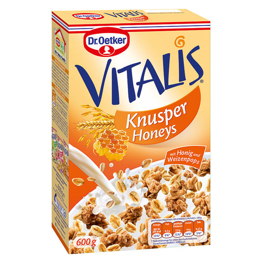 Dr. Oetker Vitalis Knusper Honeys 600g Packung