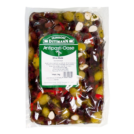 Dittmann Oliva Mixta Grüne und schwarze Oliven XL 1kg
