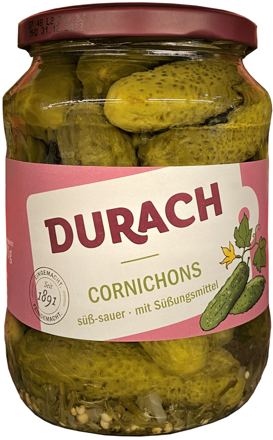 Durach Cornichons 720ml Glas, 370g