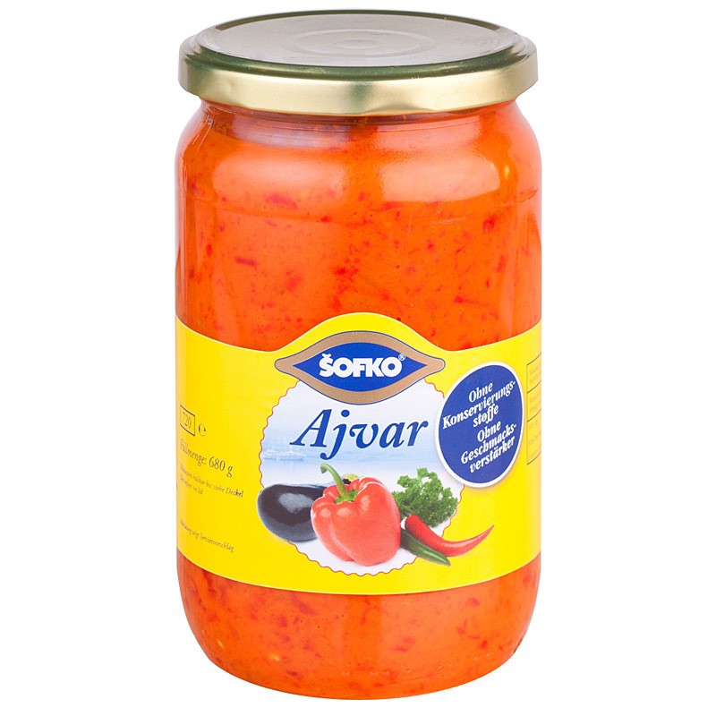 Sofko Ajvar 720ml Glas, 680g