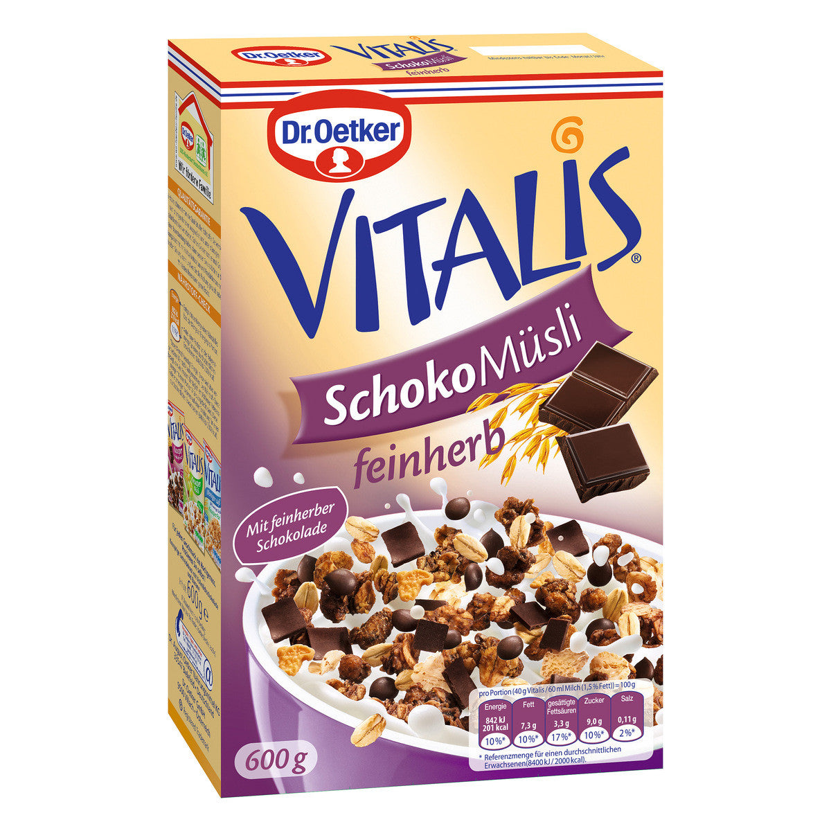Dr. Oetker Vitalis Schokomüsli 600g Packung
