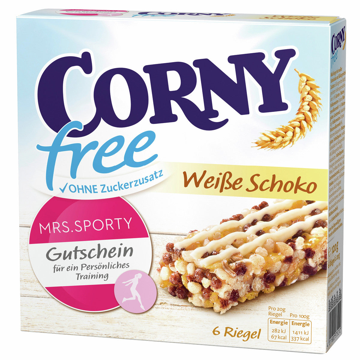 Corny Free Weiße Schokolade 6x Riegel