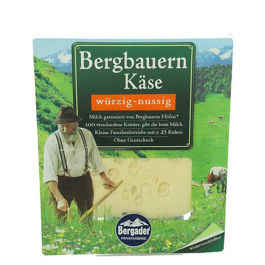 Bergader Käsescheiben, würzig - nussig, 48% 150g