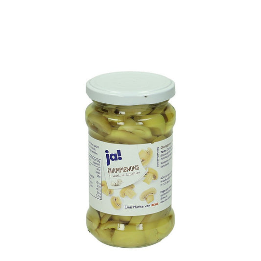 Champignons 1. Wahl in Scheiben, 280ml Glas, 170g