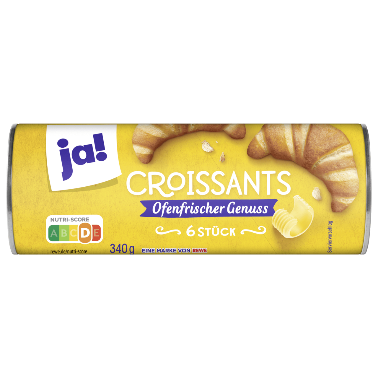 Croissants zum Aufbacken, 6 Stück, 340g