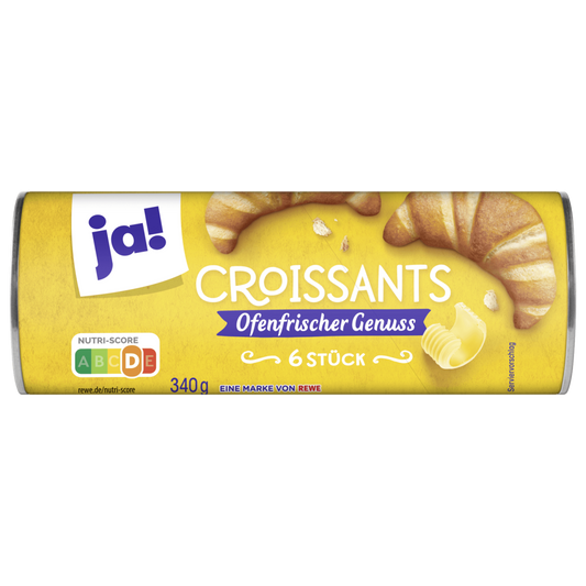 Croissants zum Aufbacken, 6 Stück, 340g
