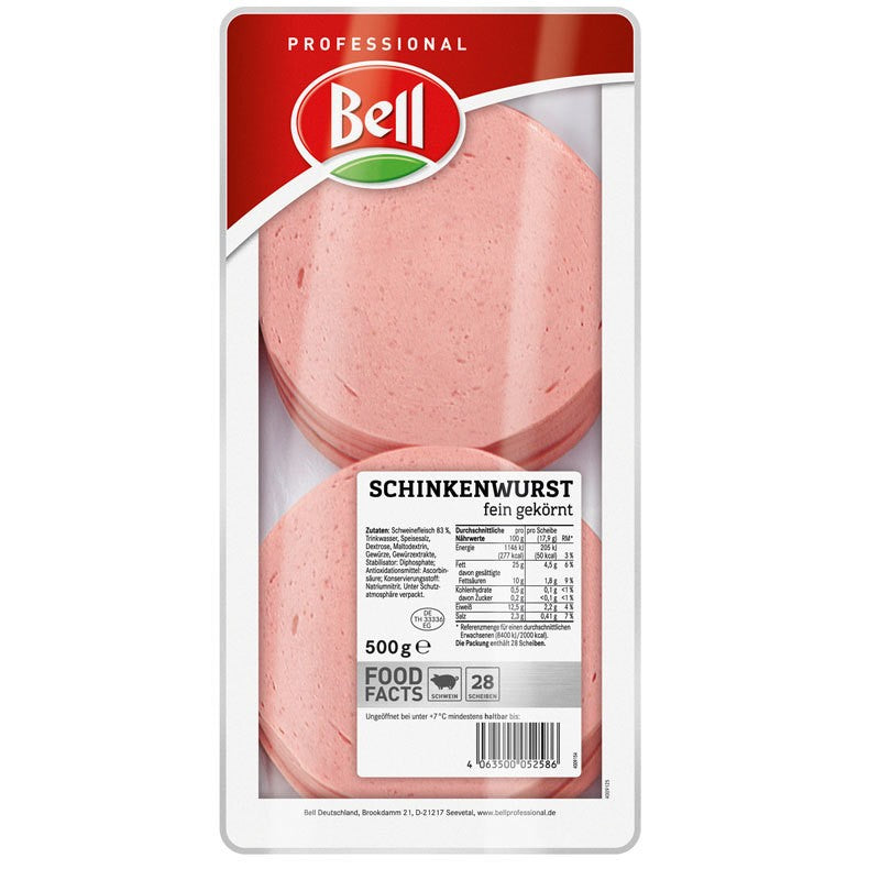 Bell Schinkenwurst fein gekörnt 500g