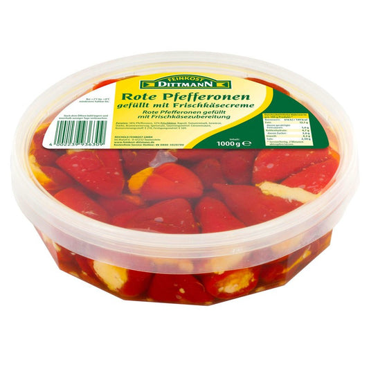 Dittmann Rote Pfefferonen gefüllt mit Frischkäsecreme XL 1kg