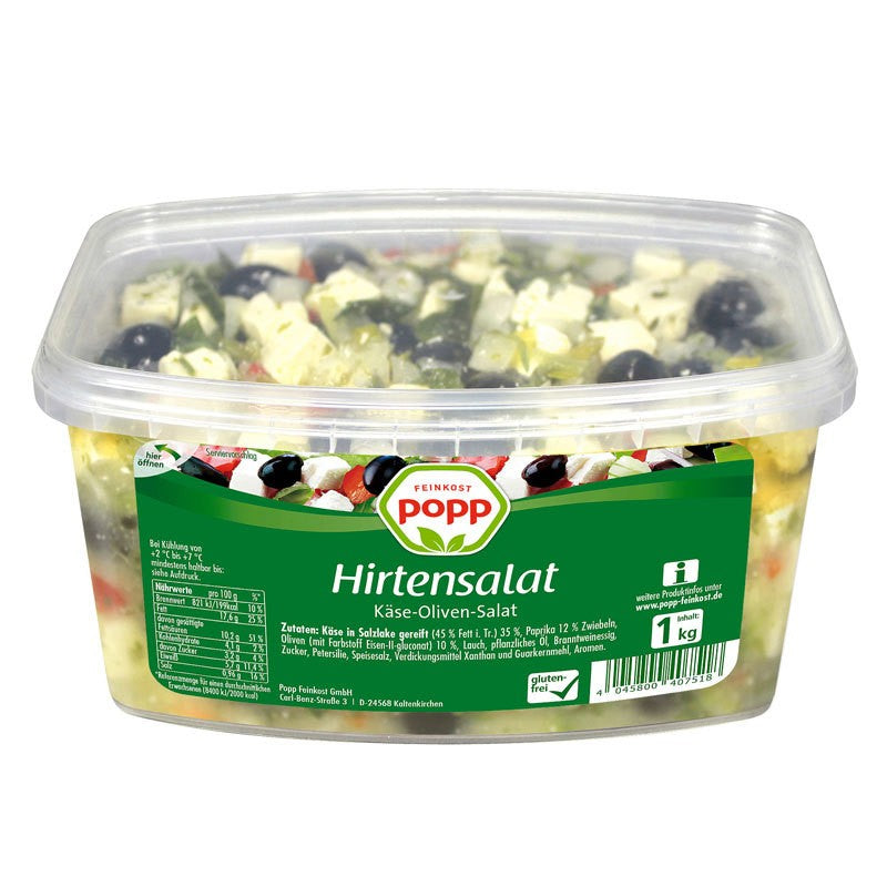 Popp Hirtensalat Käse-Oliven Salat XL 1kg