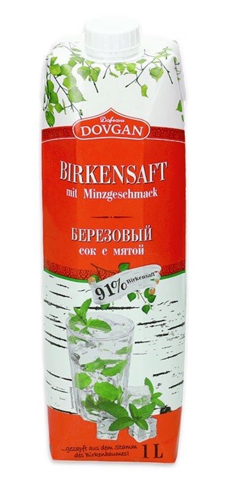 Dovgan Birkensaft Minzgeschmack 1L