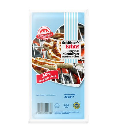 Schlütter's Original Nürnberger Rostbratwürste fettreduziert 200g